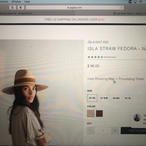 Gigi Pip Isla straw Fedora main image 4
